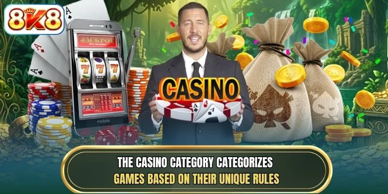 The Casino category categorizes games based on their unique rules