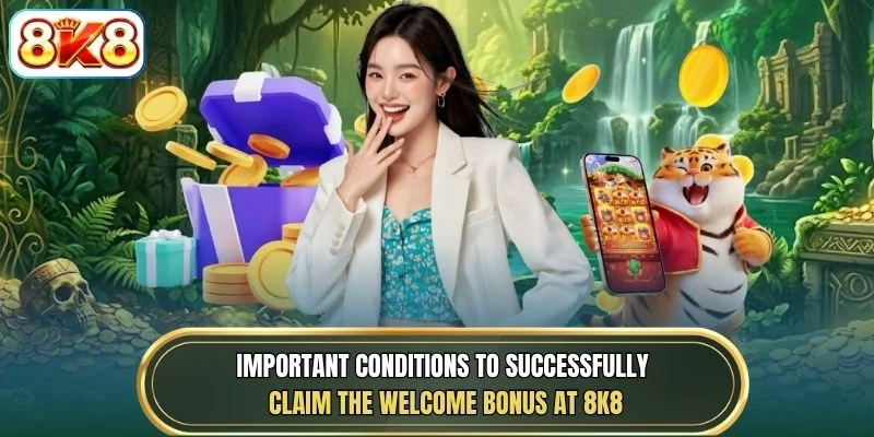 Important conditions to successfully claim the welcome bonus at 8K8