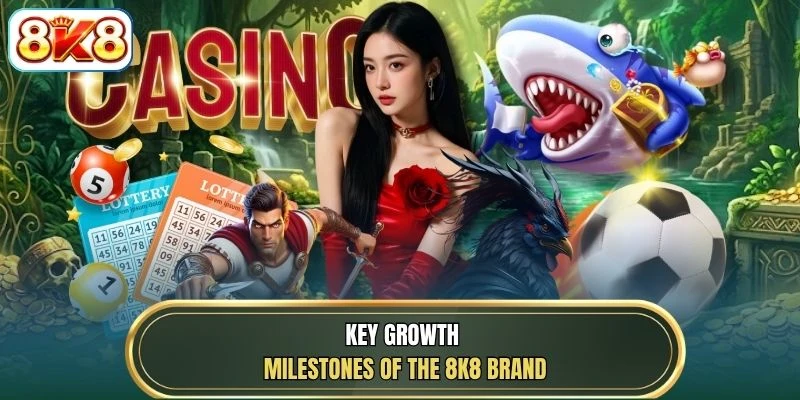 Key growth milestones of the 8K8 brand