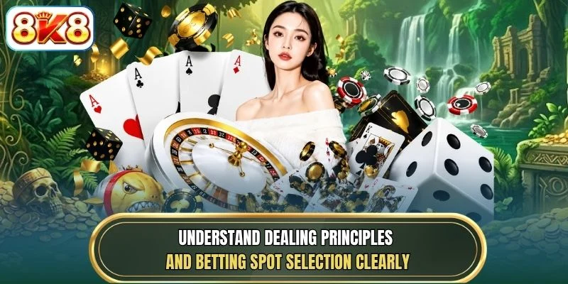 Understand dealing principles and betting spot selection clearly